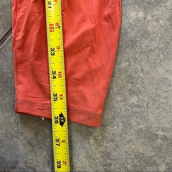 Les Lunes Stella Wrap Sleeveless Bamboo Belted Jumpsuit Orange Braun Sz L/XL EUC - Picture 8 of 8